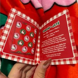 Red Hello Kitty Christmas Blanket